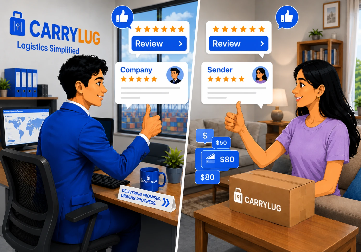 6. Request for a review and smile